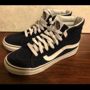 Navy Vans sk8 hi tops